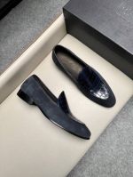 Berluti Blue calfskin Leather Shoes-Berluti Man Business Leather Shoes